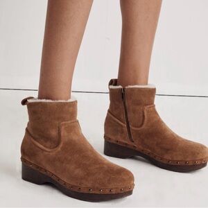 The Marceline Clog Boot in Shearling 258 dollars